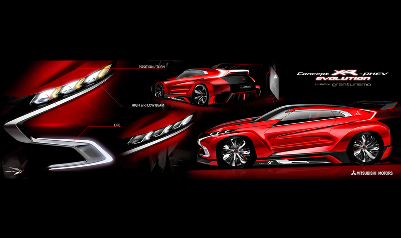 Illustration for article titled Mitsubishi's Gran Turismo Vision Concept Is A Furious AWD Hybrid Hatch